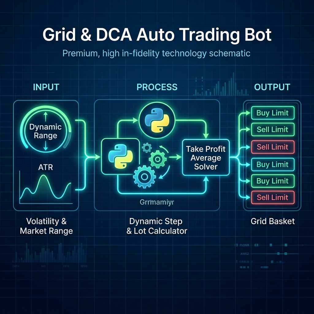 Xây dựng Bot Auto Trading Grid Lưới Đa Tầng: Giải thuật tối ưu hóa điểm vào lệnh DCA và quản lý trạng thái tài khoản an toàn
