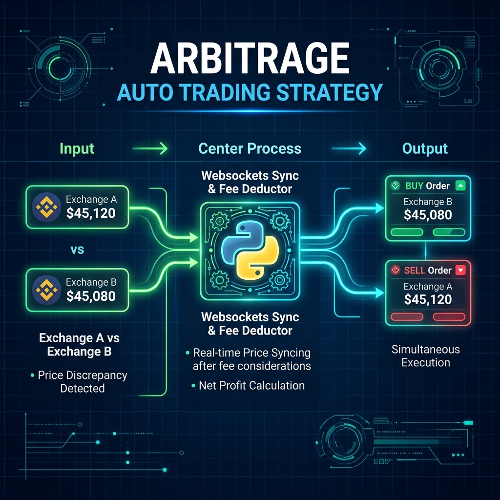 Quy trình thiết kế BOT tự động giao dịch | Auto Trading chiến lược Arbitrage: Thuật toán so sánh giá thời gian thực giữa các sàn giao dịch độ trễ mili giây