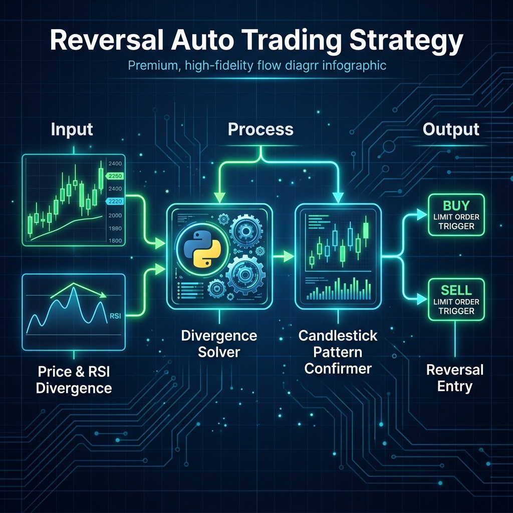 Quy trình thiết kế BOT tự động giao dịch | Auto Trading chiến lược Reversal: Giải thuật phát hiện phân kỳ RSI/MACD tích hợp chỉ báo nến đảo chiều